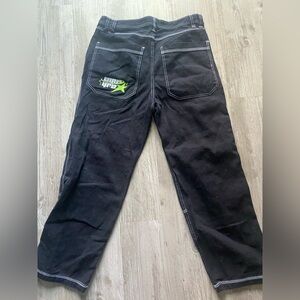 Black and green baggy empyre jeans